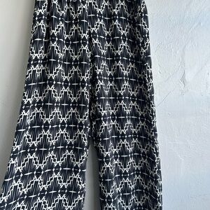 Anthropologie Chloe Oliver Wide-Leg Elastic Waist Lined Pants size Large